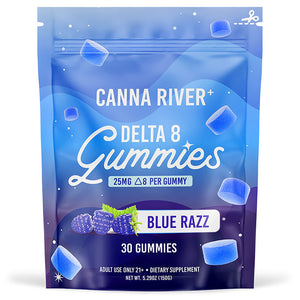 Canna River - Delta 8 Edible - Delta 8 Gummies - Blue Razz - 25mg