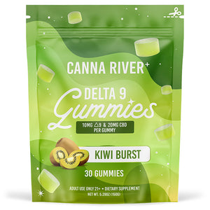 Canna River - Delta 9 Edible - Delta 9:CBD Gummies - Kiwi Burst - 10mg