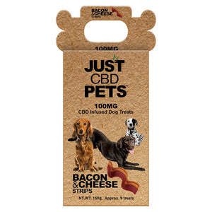 JustCBD - CBD Pet Edible - Bacon and Cheese Flavor Dog Treats - 100mg