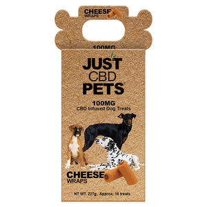 JustCBD - CBD Pet Edible - Cheese Wraps Dog Treats - 100mg