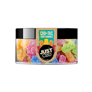 JustCBD - THC Edible - Delta 8:CBD Sour Blockhead Gummies - 250mg-1000mg