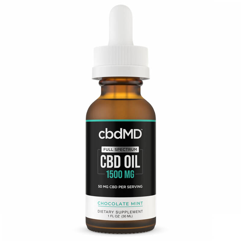 cbdMD - CBD Tincture - Full Spectrum Chocolate Mint - 750mg-3000mg