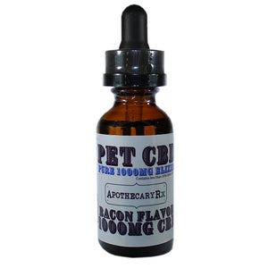 Apothecary RX - CBD Pet Tincture - Bacon Flavor Elixir - 500mg-1000mg