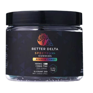 Better Delta by Creating Better Days - CBD Edible - Delta-9:CBD Rainbow Candy Gummies - 100mg
