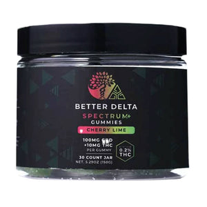 Better Delta by Creating Better Days - CBD Edible - Delta-9:CBD Cherry Lime Gummies - 100mg