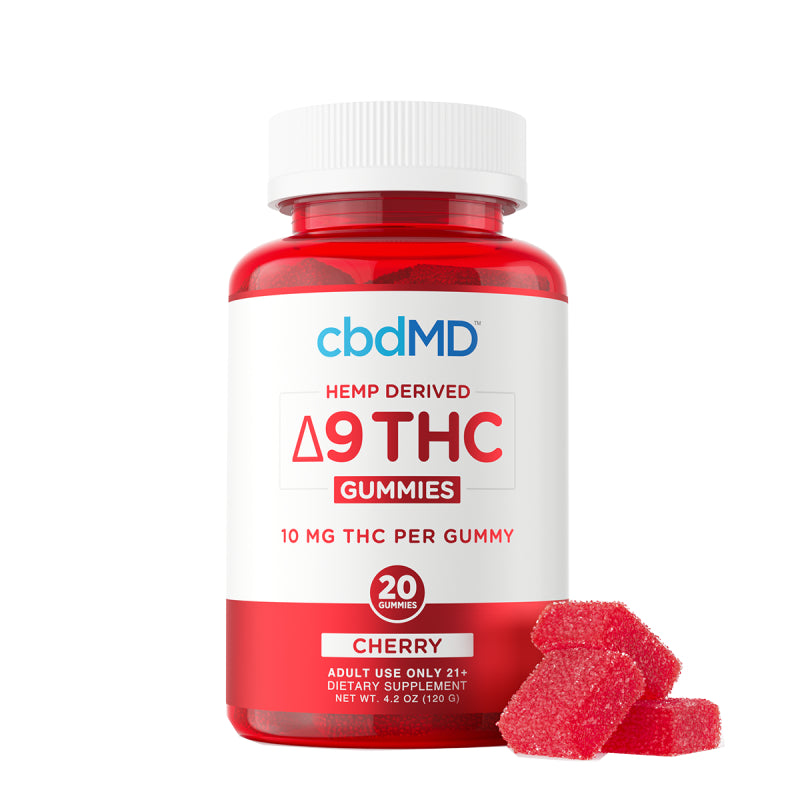 cbdMD - Delta 9 Edible - Full Spectrum Gummies - Cherry - 10mg