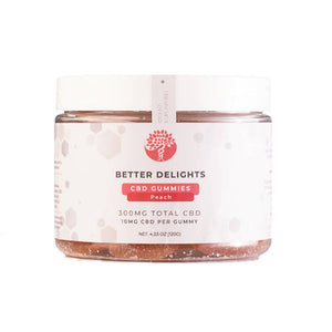 Creating Better Days - CBD Edible - Peach Gummies - 300mg-600mg