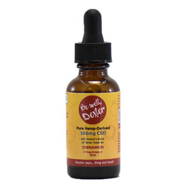 Be Well Dexter - CBD Tincture - Isolate Cinnamon - 500mg-2000mg
