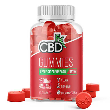 CBD Gummies - Broad Spectrum Apple Cider Vinegar Gummies - 25mg - 1500mg - By CBDfx