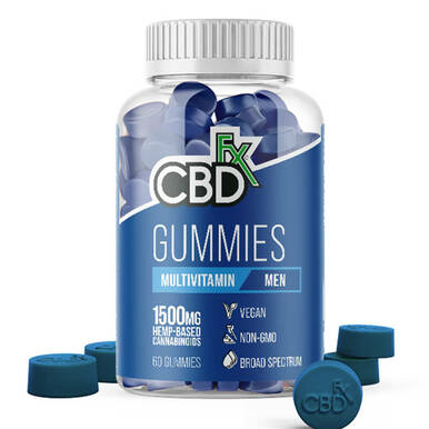 CBD Gummies - Broad Spectrum Mens Multivitamin Gummies - 25mg - 1500mg - By CBDfx