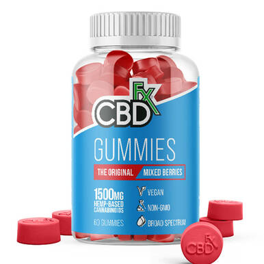 CBD Gummies - Broad Spectrum Original Mixed Berries Gummies - 25mg - 1500mg - By CBDfx