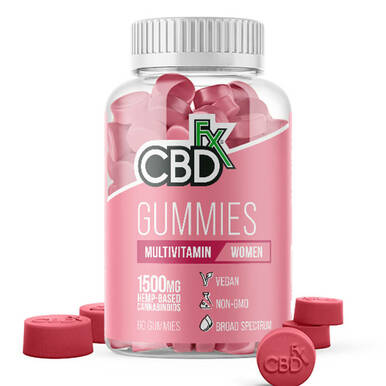 CBD Gummies - Broad Spectrum Womens Multivitamin Gummies - 25mg - 1500mg - By CBDfx