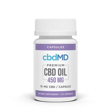 cbdMD - CBD Capsules - Broad Spectrum Capsules - 1000mg-1500mg