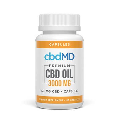 cbdMD - CBD Capsules - Broad Spectrum Capsules - 1000mg-1500mg