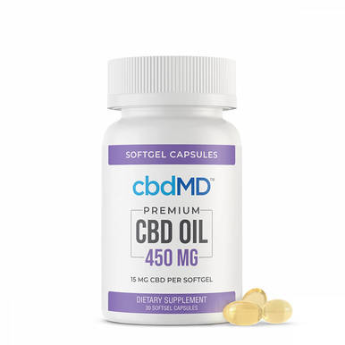 cbdMD - CBD Softgels - CBD Oil Softgel Capsules - 15mg-50mg