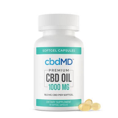 cbdMD - CBD Softgels - CBD Oil Softgel Capsules - 15mg-50mg