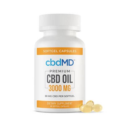cbdMD - CBD Softgels - CBD Oil Softgel Capsules - 15mg-50mg