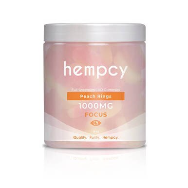 Hempcy - CBD Edible - Peach Ring Gummies - 500mg