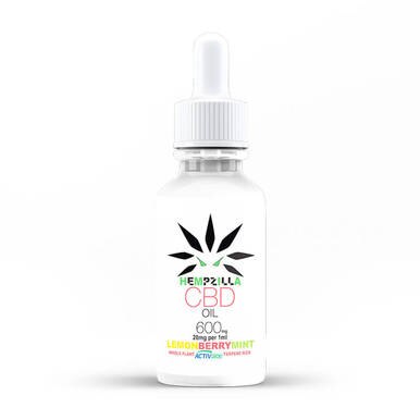 Hempzilla - CBD Tincture - Lemon Berry Mint - 300mg-1200mg