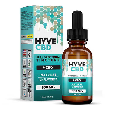 Hyve CBD - CBD Tincture - Full Spectrum Natural+CBG - 300mg-1200mg