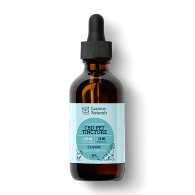 Lazarus Naturals - CBD Pet Tincture - Full Spectrum Classic Calming Formula - 600mg-2400mg