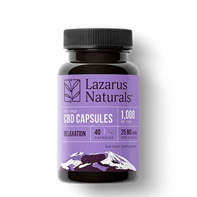 Lazarus Naturals - CBD Capsules - Relaxation Isolate Blend - 25mg