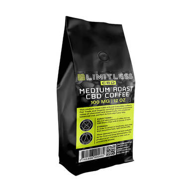 Limitless CBD - CBD Drinks - Full Spectrum Medium Roast Coffee - 35mg-100mg