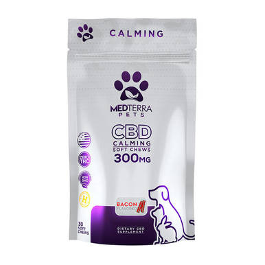 Medterra - CBD Pet Edible - Bacon Calming Soft Chews - 300mg