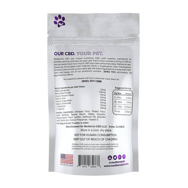 Medterra - CBD Pet Edible - Bacon Calming Soft Chews - 300mg