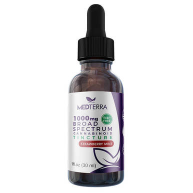 Medterra - CBD Tincture - Broad Spectrum Strawberry Mint - 1000mg-2000mg