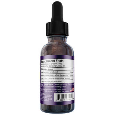 Medterra - CBD Tincture - Broad Spectrum Strawberry Mint - 1000mg-2000mg