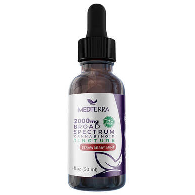 Medterra - CBD Tincture - Broad Spectrum Strawberry Mint - 1000mg-2000mg
