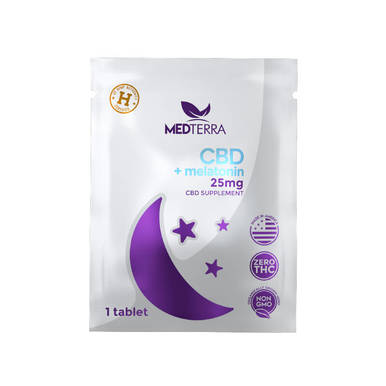 Medterra - CBD Capsules - Good Night Melatonin Sleep On The Go Pack - 25mg