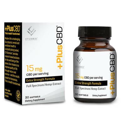 PlusCBD Oil - CBD Softgels - Extra Strength Full Spectrum - 15mg