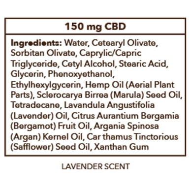 PlusCBD Oil - CBD Topical - Gold Body Cream Lavender - 150mg