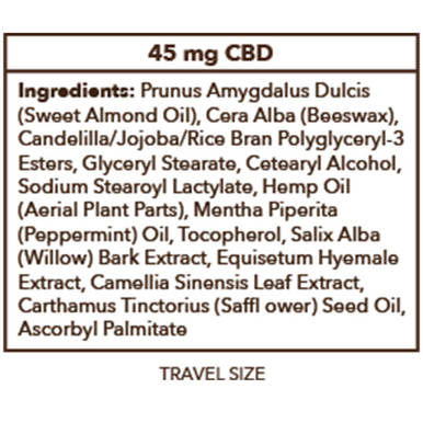 PlusCBD Oil - CBD Topical - Extra Strength Travel Sized Balm- 45mg