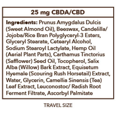 PlusCBD Oil - CBD Topical - Raw Travel Sized Balm Stick - 25mg