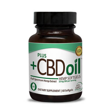 PlusCBD Oil - CBD Softgels - Green Blend Full Spectrum - 10mg