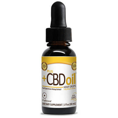 PlusCBD Oil - CBD Tincture - Gold Drops Unflavored - 1500mg