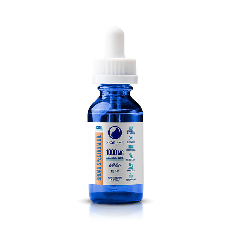 Proleve - CBD Tincture - Broad Spectrum Oil - 500mg-5000mg