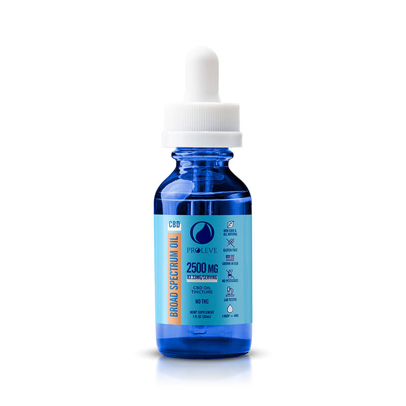 Proleve - CBD Tincture - Broad Spectrum Oil - 500mg-5000mg