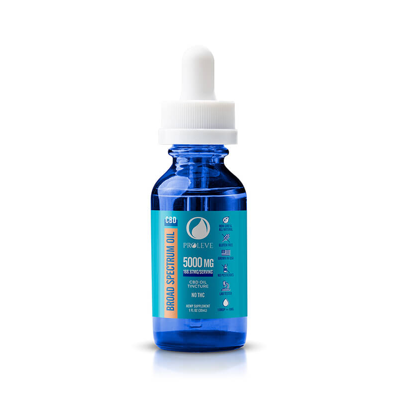 Proleve - CBD Tincture - Broad Spectrum Oil - 500mg-5000mg