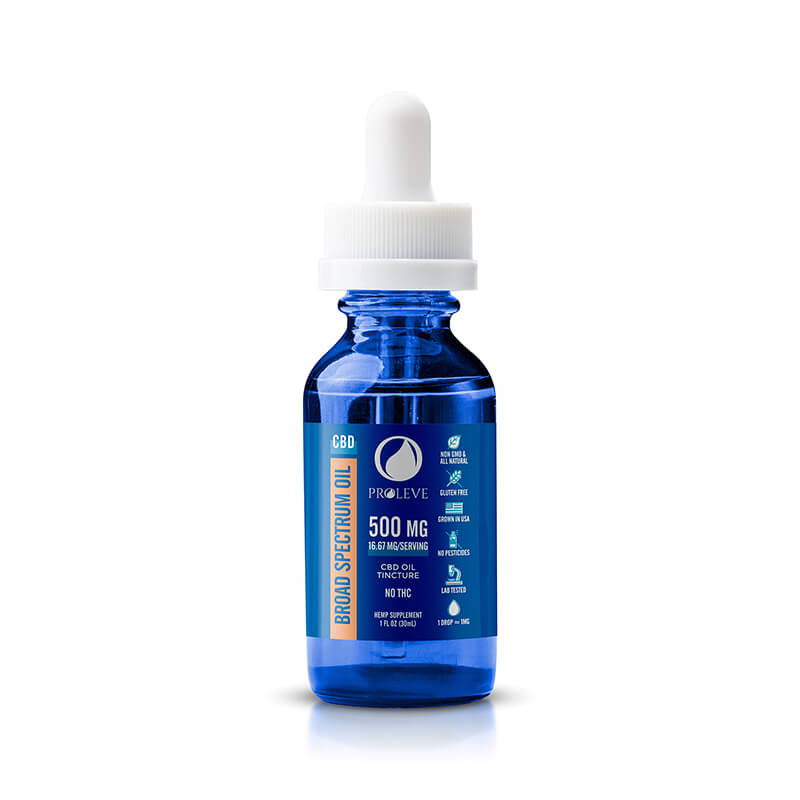 Proleve - CBD Tincture - Broad Spectrum Oil - 500mg-5000mg