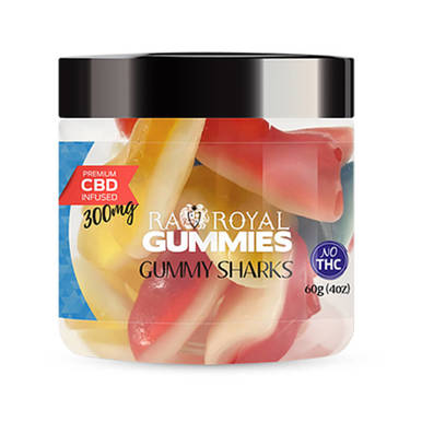 RA Royal CBD - CBD Edible - Gummy Sharks Gummies - 300mg-900mg