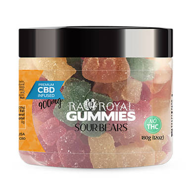 RA Royal CBD - CBD Edible - Sour Bears Gummies - 300mg-1200mg