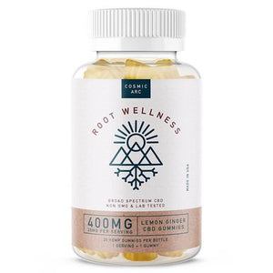 Root Wellness - CBD Edible - Lemon Ginger Gummies 20 Count Bottle - 20mg