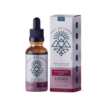 Root Wellness - CBD Tincture - Broad Spectrum Strawberry Kiwi - 500mg-1500mg