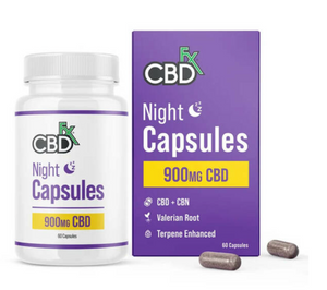 CBD Capsules - CBD + CBN Broad Spectrum Night Caps - 900mg - By CBDfx