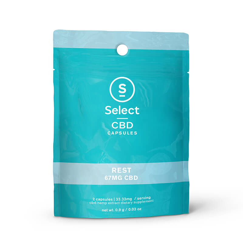 Select CBD - CBD Capsule - Rest Soft Gel 2 Pack - 33.3mg