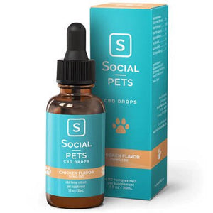 Social - CBD Pet Tincture - Broad Spectrum Chicken - 250mg-750mg